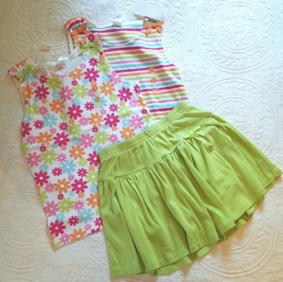NEW Gymboree girls summer outfits sets dress sunhat tee shorts skort 4 5 6 7 8